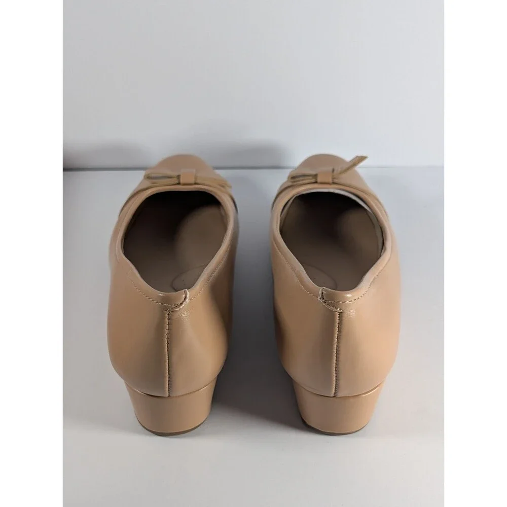 Easy Spirit Gerta e360 Tan Beige Bow Wedge Slip On Shoes Size 7M NIB - Picture 8 of 12